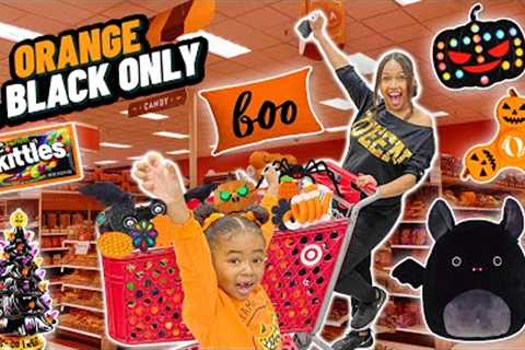 NO BUDGET *ORANGE AND BLACK ITEMS ONLY* SHOPPING SPREE at Target | The Winning Fam