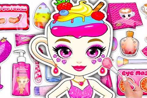 💖Paper DIY💖BRAINROT BALLERINA CAPPUCCINA Ice Cream Skincare + Makeup💄Blind Bag Unboxing ASMR [4K]