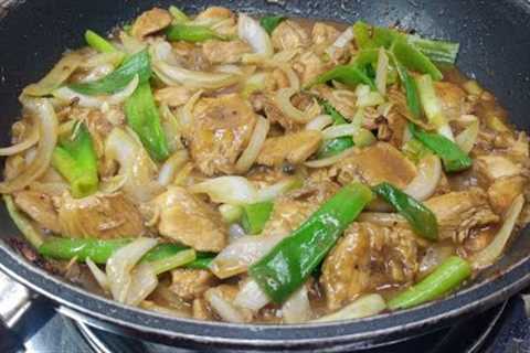 TENDER, JUICY AND TASTY CHICKEN AND ONION STIR FRY! SIMPLE AND EASY RECIPE!