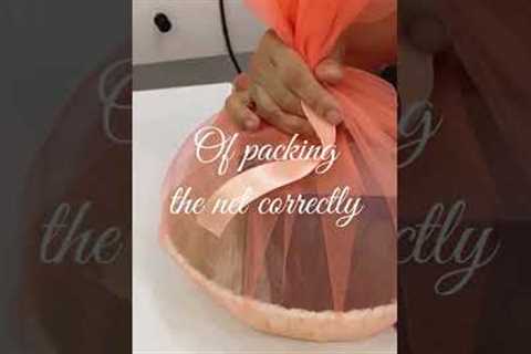 How to Tie The Perfect Net In Packing #giftwrapping #packing #trousseaupacking