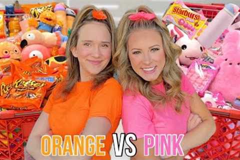 ORANGE 🦁🧡 VS PINK 🌸🎀 NO BUDGET TARGET SHOPPING CHALLENGE #shopping #challenge #colors #popular