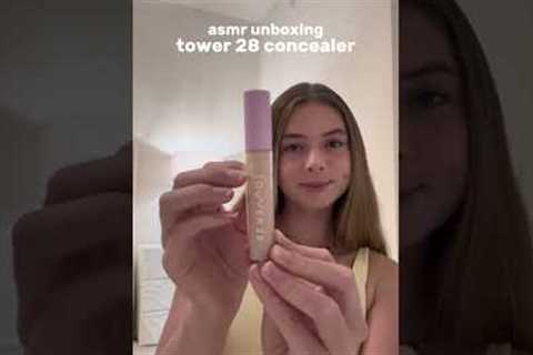 new asmr unboxing tower 28 concealer and sephora beauty blender - mini makeup haul #unboxing #trend