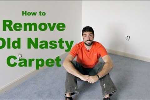 How to Remove Old Nasty Carpet (DIY)