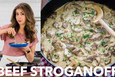 Easy Classic Beef Stroganoff Recipe - Natasha's Kitchen