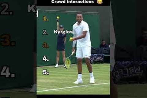 Top 5 FUNNIEST Tennis Crowd interactions
