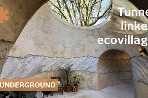 20 years building underground ecovillage of tunnel-linked earth houses
