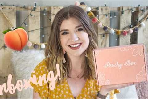THE CUTEST MONTHLY BOX! May Peachy Box Unboxing | Katie Baker Style