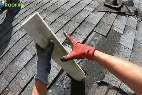 Roof flashing leak repair