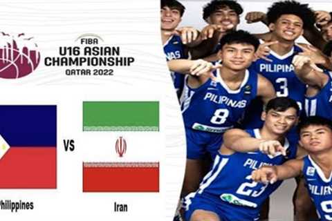 U16 PHI vs IRAN // Full Highlights //Battle for 7th Place//Fiba Asian Championship