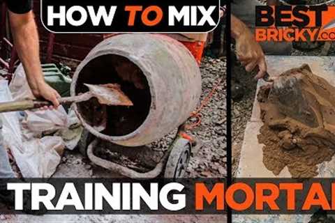 how to mix training mortar with hydrated lime for bricklaying