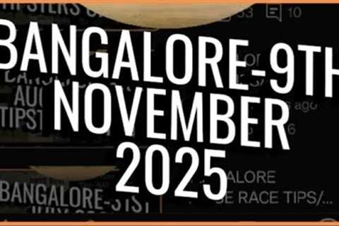 BANGALORE HORSE RACE TIPS// 9TH NOVEMBER 2025 BANGALORE//