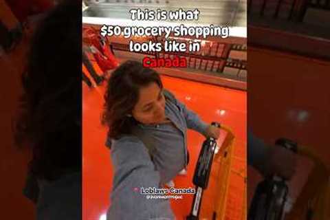 This is what grocery shopping looks like in Canada #toronto #canada #canadalife