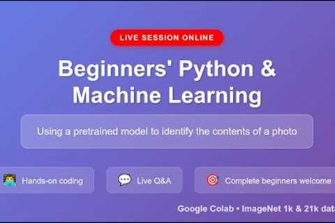 225 - using a pretrained ImageNet model - Beginners' Python and Machine Learning