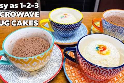 EASY AS 1 2 3 MICROWAVE MUG CAKES, 2 Ingredient Dessert Recipe