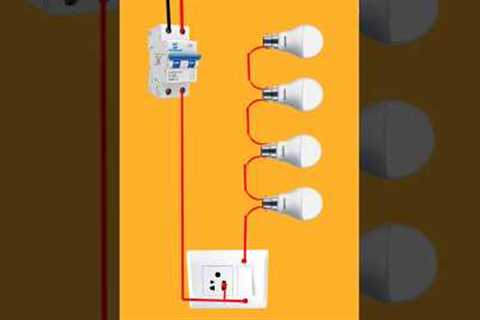 One switch multiple load connection #wiring #seriesconnection
