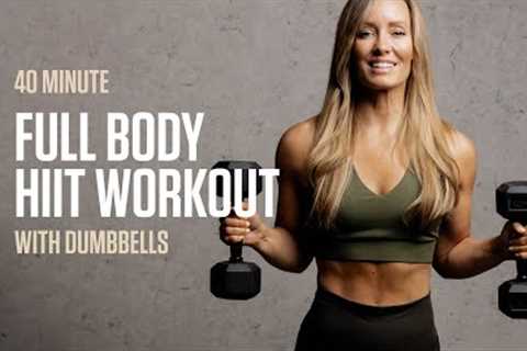 40 MIN Full Body HIIT (with dumbbells) 🔥