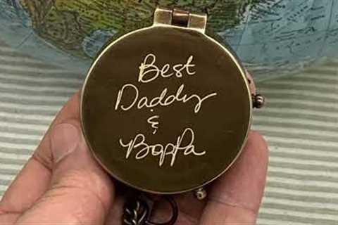 Artisans Hub Personalized Brass Compass | Anniversary Gift for Him | Father’s Day, Gift Ideas