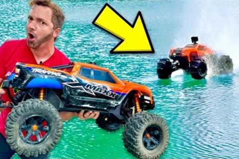 Driving an $1800 RC Truck Across a Lake (INSANE!)