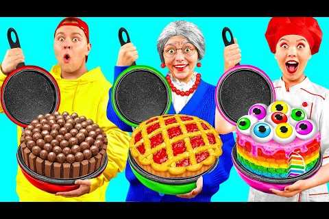 Me vs Grandma Cooking Challenge | Amazing Cooking Hacks by KaZaZa Challenge