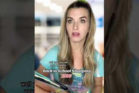 Back To School Shopping in the #90s vs todays HAUL #shorts
