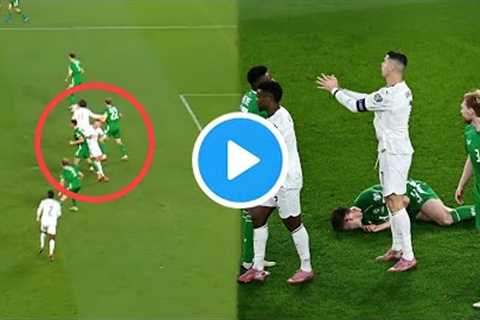 Cristiano Ronaldo red card vs Ireland vs Portugal after Elbow on O'Shea, Cristiano Ronaldo sent off