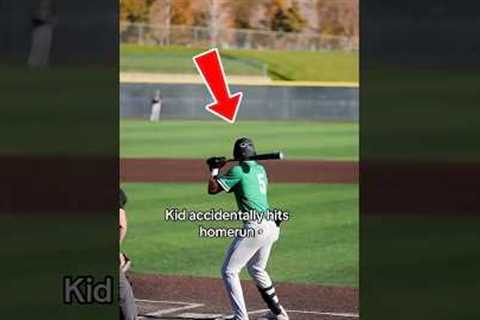 Kid accidentally hits homerun #shorts