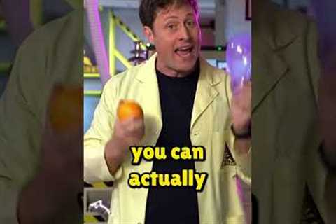Balloon Explodes with Orange?! Unbelievable Science Trick! #shorts #youtubeshorts #chemistry