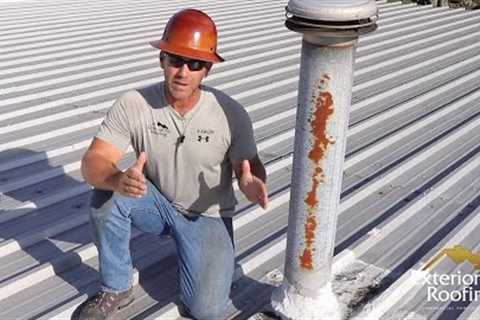 Metal Roof Repair - How we Fix leaky stacks and curbs on metal roofs