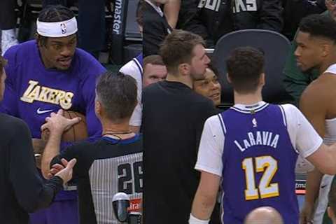 Giannis steals ball and gives it to Lakers after ref wouldn't for Thiero's first points