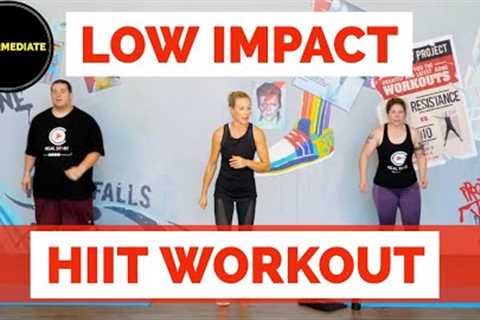 Intermediate Low impact cardio HIIT workout. Exercise from home!