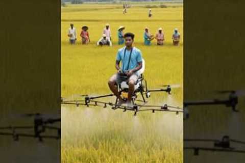 Smart Farming Revolution: Drone Spraying in Rice Fields 🌾🚁