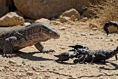 Monitor Lizard vs Scorpion | Survival Fight in the African Savannah