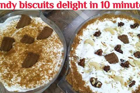Delicious 10 Minutes Dessert Recipe | Candy biscuit delight | Candy delight Recipe | Chef Faisal