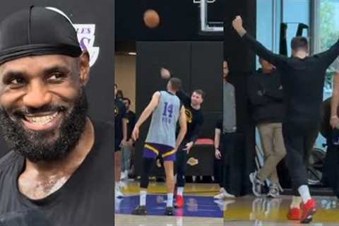 LeBron James talks time with G League team and Luka Doncic hits full court shot at practice