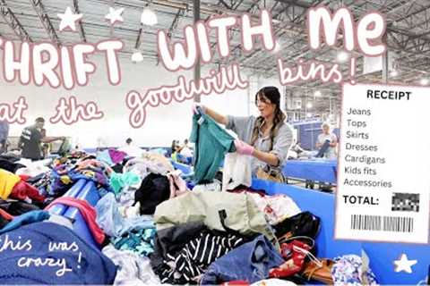 THRIFT WITH ME at the GOODWILL BINS *I found SO MANY outfits for under $20!*