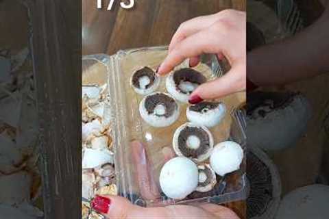 COOKING HACKS | Clean , Chop &amp; Store Mushrooms 🍄 #shorts