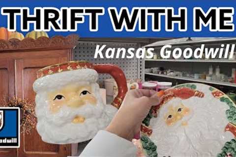 I Couldn't Stop Thinking About It! Goodwill Thrift With Me! Thrifting Christmas + Vintage Pie Safe! 