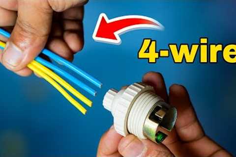 How to wire a 4-wire lamp socket safely / Home Wiring Tips
