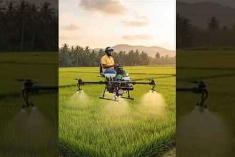 Futuristic Farming Drone Spray in Rice Field | Ultra Realistic Farming Technology