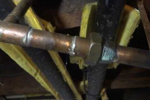 leaking copper water pipe repair
