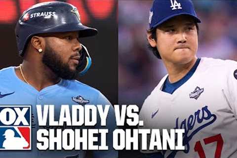 Vladimir Guerrero Jr. takes Shohei Ohtani DEEP for a two-run home run in World Series Game 4 🚨