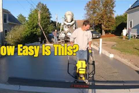 Watch Us Pour 600 Sq Ft of Concrete With Just Two Guys!