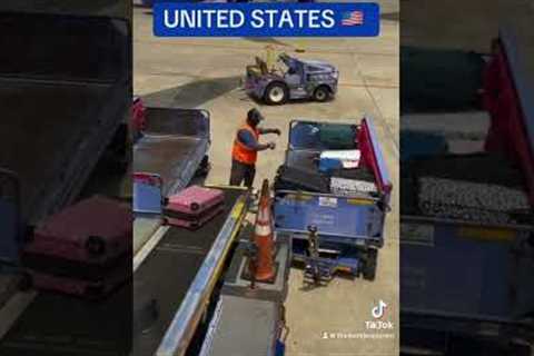 Baggage handling in the world 😂 #explore #travel #funny #airport #plane #baggage