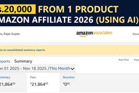 ₹20,000 from 1 Product Using AI Amazon Affiliate Marketing 2026
