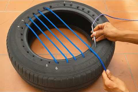Crazy invention of a 60 year old plumber! Just thread a wire into the tire and see the surprise