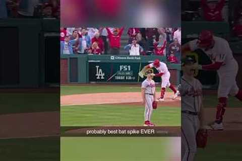 Rhys Hoskins SPIKES bat after 3 run homer in playoffs #topplays #mlb #baseball