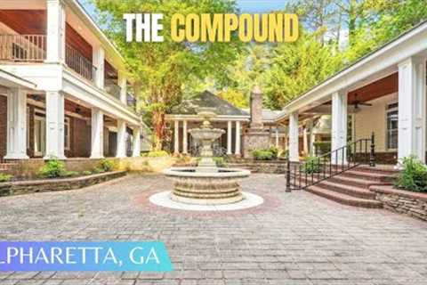 14,000 SQFT Multigenerational Compound w/ 2 Houses + Courtyard + Clubhouse FOR SALE North of Atlanta
