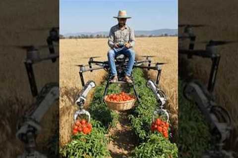 “Smart Drone Harvesting Tomatoes | Future of Modern Farming”
