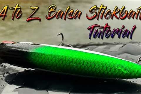 Handmade Balsa Stickbait – Full Build Process: Carving, Sealing, Painting &amp; Action Test