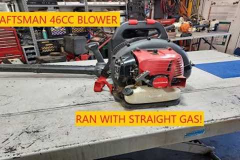 Craftsman 46cc Blower Ran With Straight Gas! Can We Fix It?